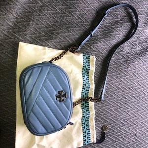 Blue Tory Burch cross body/camera bag purse